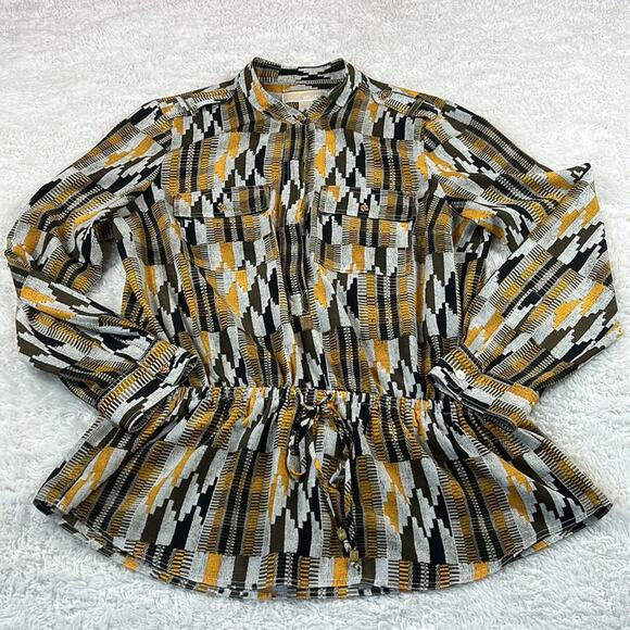 Michael Micheal Kors Patterned peplum blouse, size L - Picture 3 of 15